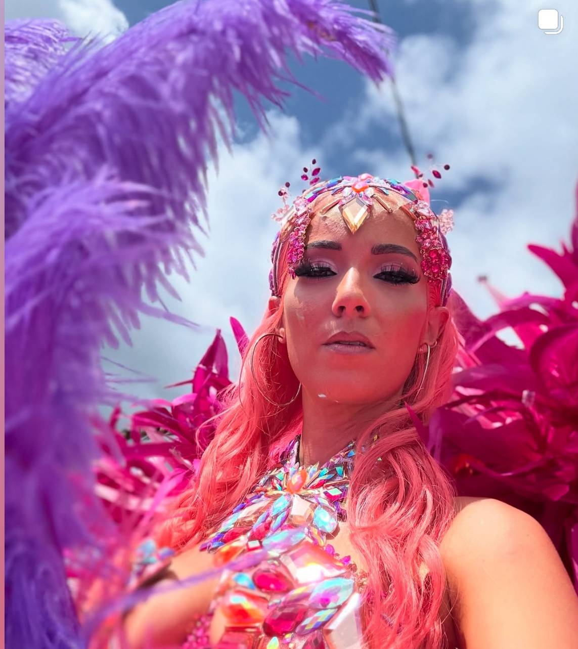Chloe Joseph in a Yuma Trinidad Carnival pretty mas costume